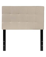 Slickblue Box-Stitch Upholstered Headboard in Modern Fabric for Elegant Design