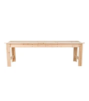 Slickblue Backless Garden Bench in Cedar Wood for Outdoor Seating and Relaxation