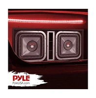 Pyle Dual Subwoofer Box System, 12-Inch, 2 x 1200W, Rear Vented Design with Santoprene Surround