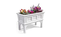 Slickblue Rectangular Raised Garden Bed Planter Box with Removable Trays for Convenient Gardening