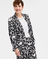 Jm Collection Women's Printed Mural Blazer, Exclusively at Macy's