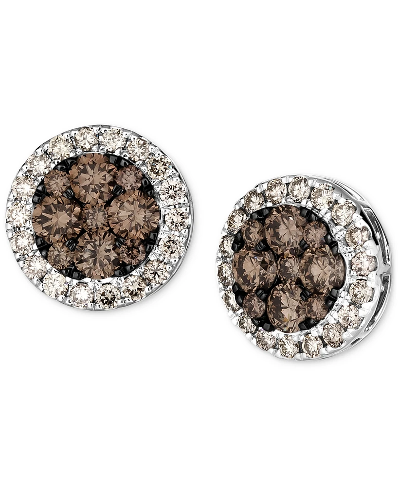 Le Vian Chocolate Diamond (1-1/2 ct. t.w.) & Nude Diamond (5/8 ct. t.w.) Stud Earrings in 14k Vanilla Gold