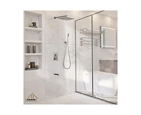 Casainc 12 Inch Rainfall Shower System with Handheld Spray Combo Shower Trim Kit