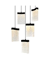 Cwi Lighting 12" Metal Lava Integrated Led Mini Pendant