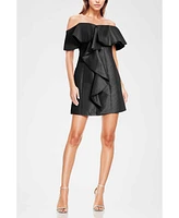 ONE33 Social Women's The Blakely | Black Off-The-Shoulder Cocktail Dress