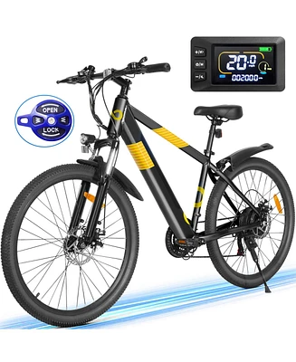 Gyroor 550W Electric Bike 26" Electric Mountain Bike for Adults, 48V Built-in Hidden Removable Battery