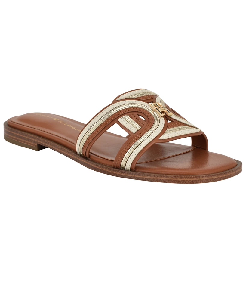 Tommy Hilfiger Women's Tressi Logo Flat Slide Sandals