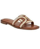 Tommy Hilfiger Women's Tressi Logo Flat Slide Sandals