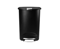 Slickblue 13-Gallon Kitchen Trash Can with Foot Pedal and Step Lid for Hands-Free Disposal