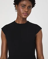 French Connection Women's Whisper Mock-Neck Cap-Sleeve Dress