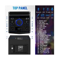 Pyle Karaoke Vibe Portable Pa Speaker System with 8" Subwoofer, Bluetooth & Dvd Player