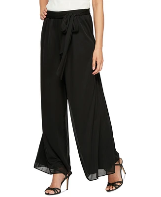 Alex Evenings Women's Sash-Belt Wide-Leg Pants