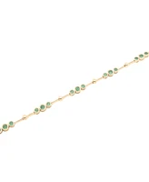 Emerald Bezel Circle Link Chain Bracelet (3/4 ct. t.w.) in 14k Gold