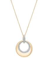 2-Pc. Set Diamond Circle Pendant Necklace & Matching Drop Earrings (1/5 ct. t.w.) in 14k Gold-Plated Sterling Silver, Exclusively at Macy's