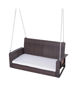 Slickblue Swing Hanging Chain with Padded Cushion for Outdoor Relaxation and Comfort