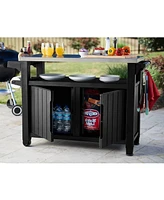 Slickblue Outdoor Grill Party Bar Serving Cart with Storage - Perfect for Entertaining Outdoors