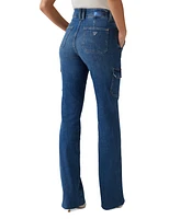 Guess Women's Cargo Mini Bootcut Slim-Fit Jeans