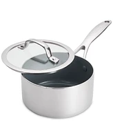 GreenPan Valencia Pro Stainless Steel 1.66-Qt. Saucepan with Lid