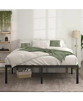 Slickblue Platform Bed Frame with Under-Bed Storage Space for Organized Bedroom Storage