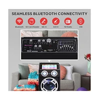 Pyle 1000W Disco Jam Bluetooth Speaker System with Flashing Dj Lights, Usb/Sd Card Readers, Fm Radio & 3.5mm Aux Input