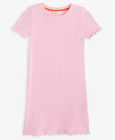 Epic Threads Little & Big Girls Ribbed Lettuce-Hem Dress, Exclusively at Macy's