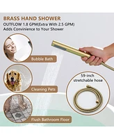 Casainc Single Handle Freestanding Bathtub Faucet with Diverter and Handshower