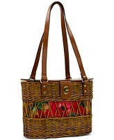 Patricia Nash Kalamaria Small Basket Bag with Spring Multi Scarf