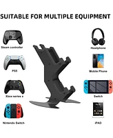 Nbcp Controller Holder, Gaming Headset Stand Mount for PS5 / PS4 / Xbox Series X S/Xbox One/Nintendo Switch/Headset Aluminum Metal Holder Universal Ga