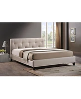 Slickblue Modern Fabric Upholstered Headboard Platform Bed - Sleek and Functional Style