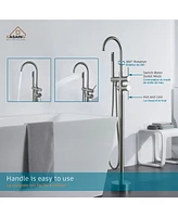 Casainc Residentail Freestanding Tub Faucet double Handheld Shower Bathroom Bathtub