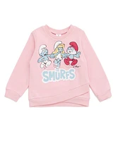 The Smurfs Baby Girls Crossover Fleece Sweatshirt and Pants Outfit Set