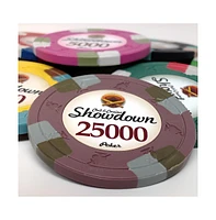 Slickblue Clay Composite Poker Chips Set (25-Pack) - Showdown Design, $25,000 Value