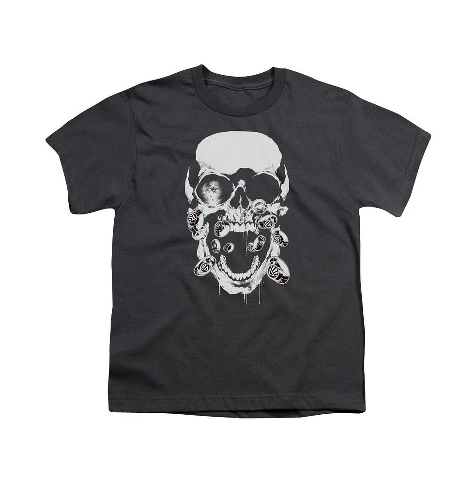 Green Lantern Boys Black Skull Short Sleeve Tee / T-Shirt