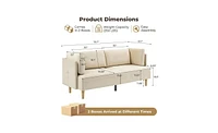 gaomon 76.7" Modern Loveseat Sofa With Armrests, Modern Sofa With Deep Seats And 2 Removable Back Cushions, For Living Room, Bedroom, Apartment