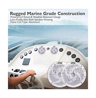 Pyle 5.25" Waterproof Rated Marine Speakers - Low-Profile Slim Style Speaker Pair, 180W