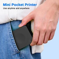Sticker Printer, PM230 Mini Thermal Printer Bluetooth Portabel Maker with 3 Rolls of Paper, Print Pods Multiple Templates fo