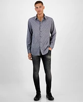 Guess Men's Jacquard Patterned Shirt