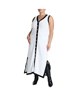 Eloquii Plus Contrast Maxi Sweater Dress