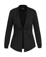 City Chic Plus Piping Praise Jacket