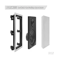 Pyle 5.25" Home In-Wall / Ceiling Speakers - 2-Way Stereo, 150W Max Power, Flush Mount, White