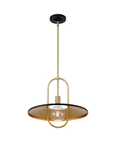 Possini Euro Design Bailey 19" Modern Pendant Ceiling Light Fixture Dining Room Over Table Kitchen Island Foyer Hanging Round Led Medium Black and Sof