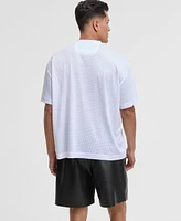 Mode of One Men's Oversized-Fit Mesh Graphic T-Shirt, Exclusively at Macy's