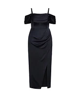 City Chic Plus Forbidden Love Maxi Dress