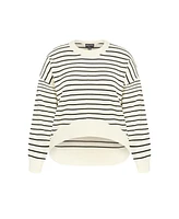 City Chic Plus Stripe Lilia Sweater