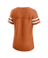 Fanatics Women's Texas Orange Longhorns Iconic Athena Lace-Up T-Shirt