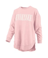 Pressbox Women's Pink Tennessee Volunteers Poncho Fleece Pullover Sweatshirt