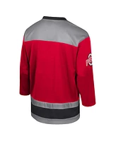 Colosseum Men's Scarlet Ohio State Buckeyes Athletic Machine Fashion Hockey Jersey