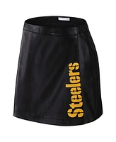 Wear by Erin Andrews x Gracie Hunt Women's Black Pittsburgh Steelers Wrap Skirt