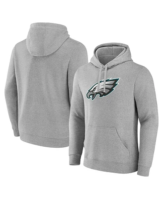 Fanatics Men's Heather Gray Philadelphia Eagles Deliver Fleece Pullover Hoodie