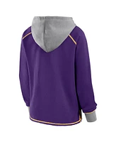 Logo Athletic Women's Purple Minnesota Vikings Boom Fleece Pullover V-Neck Hoodie